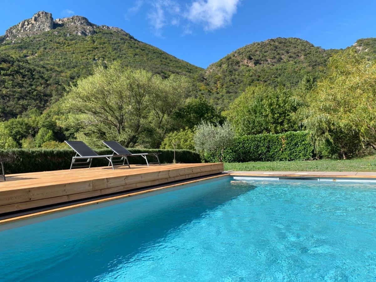 Estive Des Angelettes Piscine Chauffee Sauna Saint-Ferréol-Trente Exterior foto